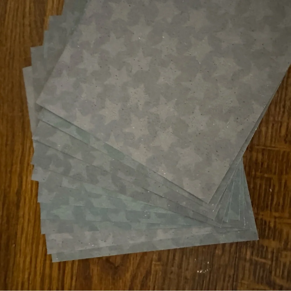 Gray Star Patterned Paper Set - Picture 3 of 4